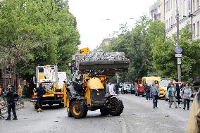 Impact of Russian overnight attack in Shevchenkivskyi district of Kyiv